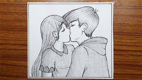 Couples Kissing Drawing