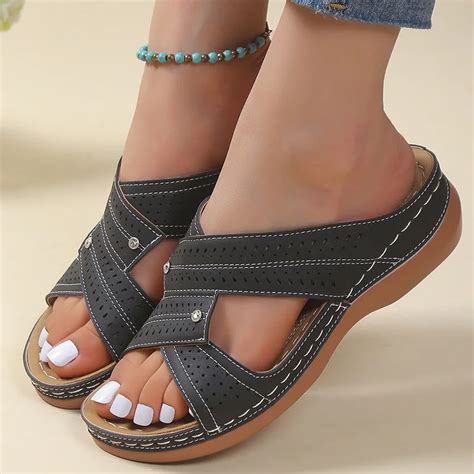 Women Sandals Slip On Summer Shoes For Women Slippers Elegant Woman