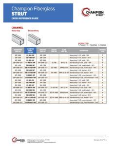 Fiberglass Strut Channel Champion Fiberglass Strut