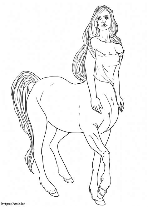 Beautiful Centaur Coloring Page