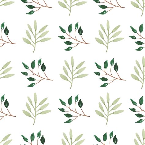 Premium Vector | Watercolor leaf seamless pattern