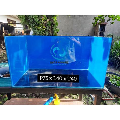 Jual Aquarium Kaca Ukuran P75 L 40 T40 Full Background Biru Shopee