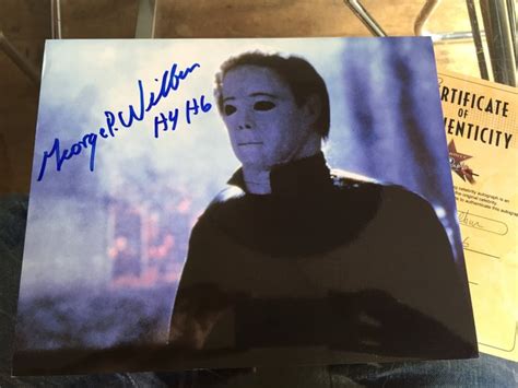 George P. Wilbur 'Michael Myers' Halloween 4 and 6 signed photo 20 x 25 ...