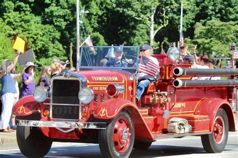 PHOTOS Small Antique Firetruck Parade In Framingham Framingham Source