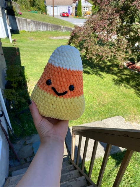 Candy Corn Plushie Candy Corn Stuffed Animal Crochet Toy Etsy