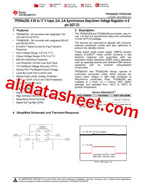 TPS562209DDCR Datasheet PDF Texas Instruments