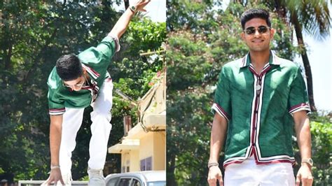 Shubman Gill Strikes The Spidey Pose On A Car During Spider Man Across