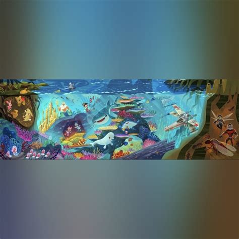 Disney Art New Disneys Under Water Mural Print By Jimmy Chou Poshmark