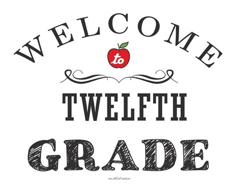 Welcome to Twelfth Grade Sign – Free Printable