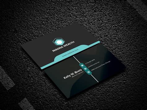 Black Business Card Design Template Techmix