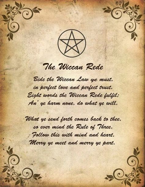 Rule Of Three Wiccan Spell Book Wiccan Rede Book Of Shadows