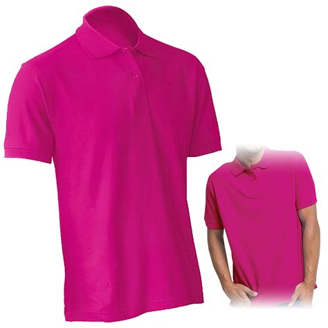 Basico Pink Polo Collared Shirts For Women 100 Cotton Short Sleeve