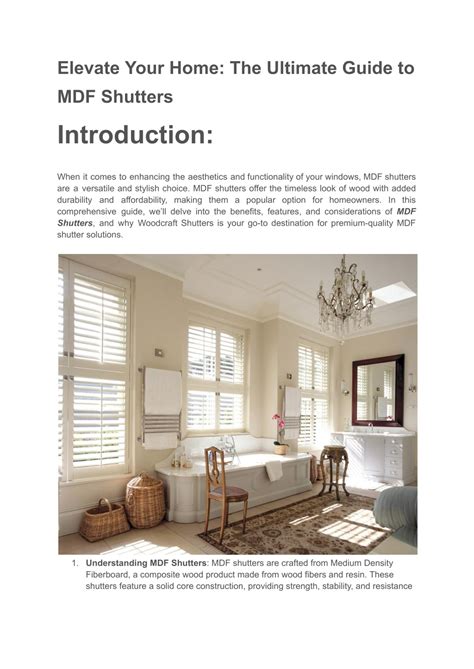 PPT Elevate Your Home The Ultimate Guide To MDF Shutters PowerPoint