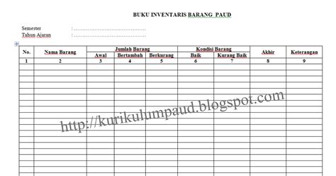 Contoh Format Penerimaan Barang Inventaris Delinewstv