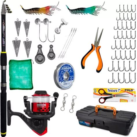 Kit Pesca De Praia Vara M Molinete Caixa E Acess Rios