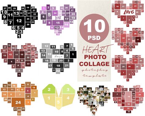 Heart Photo Collage Printable T For Valentines Day Digital