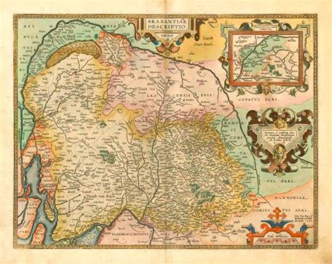 Old Antique Map Of The Duchy Of Brabant By A Ortelius Sanderus