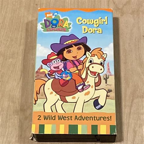 NICK JR Dora The Explorer Cowgirl Dora VHS Video Tape 2 Wild West