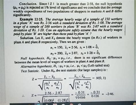 Solved solve one example (numerical) of two tailed z test | Chegg.com