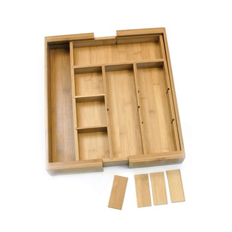 Bamboo Expandable Organizer With Removable Dividers Lipper