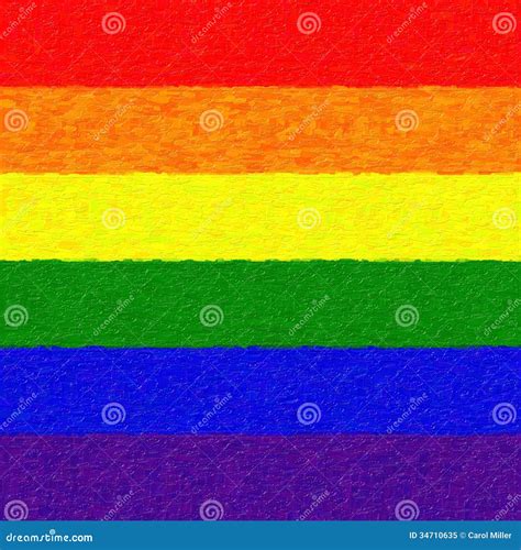 Painted Rainbow Flag Stock Image Image Of Freedom Peace 34710635