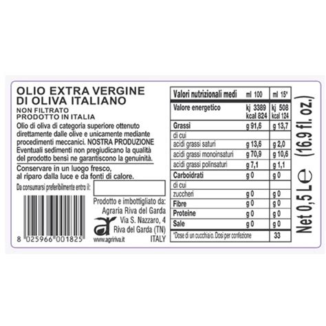 Huile D Olive Extra Vierge Mosto Agraria Riva Del Garda Ml