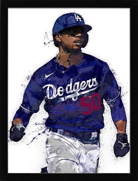 Mookie Betts Poster Canvas Los Angeles Dodgers Wall Art Etsy