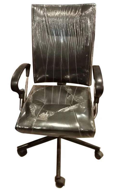 Leather Medium Back Office Revolving Chair Black At Rs In Kolkata