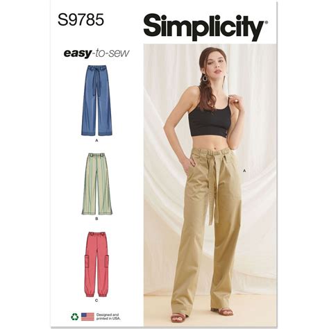 Misses Trousers Simplicity Sewing Pattern 9785 Sew Essential