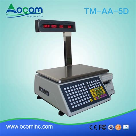 Tm A Supermarket Electronic Digital Weighing Barcode Label Printing Scale