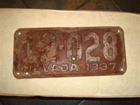 Vintage Nevada License Plate 581CHM