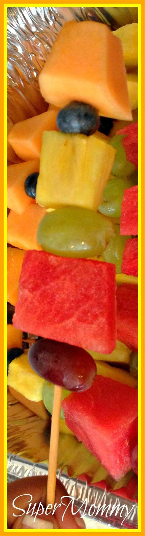 Fruit Skewers - A Healthy Kid's Party Food Idea | Rainbow fruit skewers ...