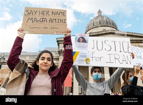 London Gro Britannien September Protest In Solidarit T Mit