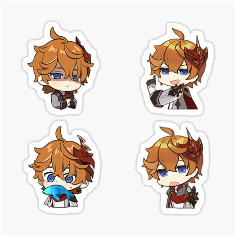 Childe Genshin Impact Chibi Stickers Set Sticker For Sale By Dudu