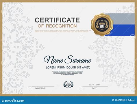 A4 Size Certificate Border Design