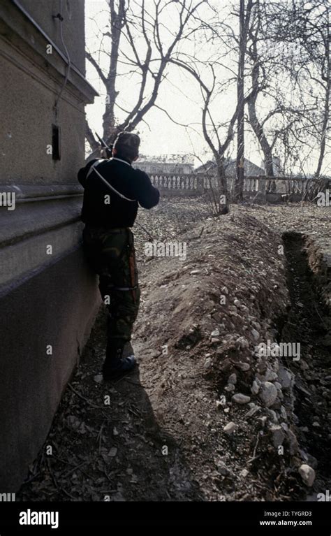 23rd March 1993 During The Siege Of Sarajevo An Hvo Bosnian Croat