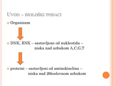 Bioinformatika Čas 1 Uvod Osnovni Pojmovi Molekularne Biologije Ppt