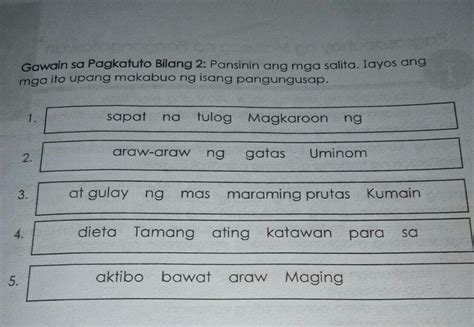 Pansinin Ang Mga Bagong Salita Basahin At Pag Aralan Mo Ang Sumusunod