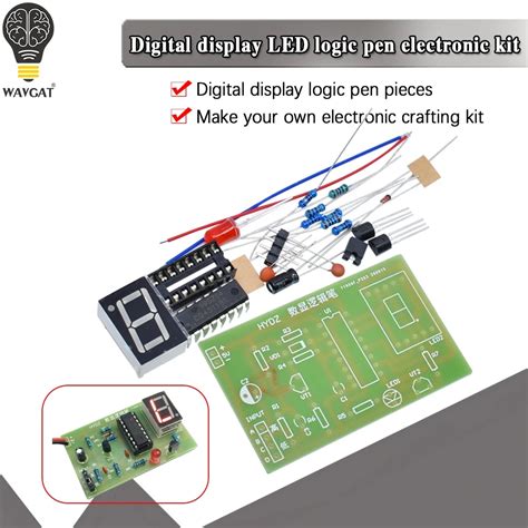 Diy Led Pcb Digital Display Led Logic Pen Electronic Kit High And Low