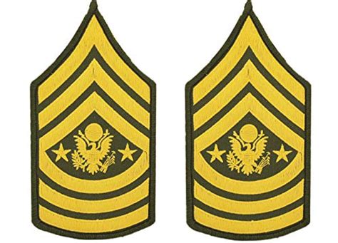 United States Army Rank E9 Command Sergeant Major Cmd Sgt Mjr Patches