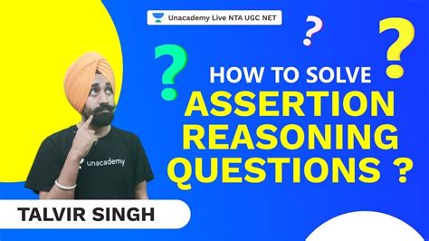 How To Solve Assertion Reasoning Questions Talvir Singh NTA UGC