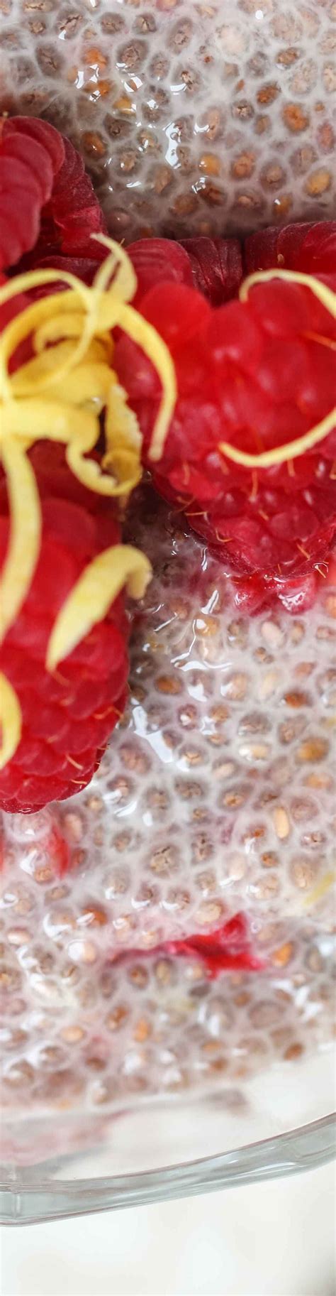 Lemon Raspberry Chia Pudding The Sprouted Life