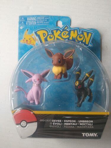 Tomy Pokemon Eevee Espeon Umbreon Figures Set Of 3pcs Toy Collectible