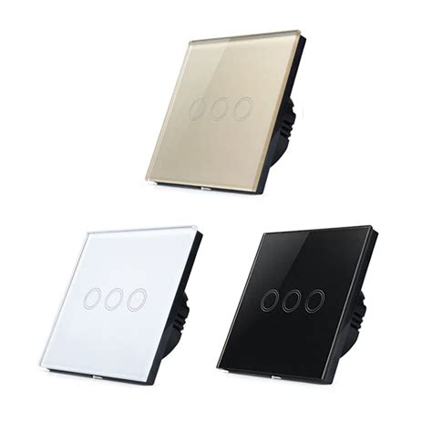 1 Gang Touch Switch Crystal Glass Panel Led Light Touch Screen Switch Eu Standard 220v Lamp