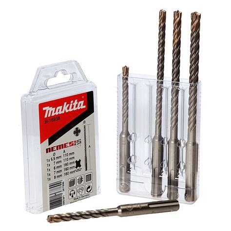 Makita B 16938 Nemesis SDS Plus Drill Bit Set Of 5