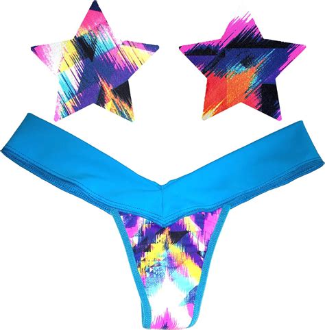 Amazon Neva Nude Neon Af Naughty Knix Set With Thong And Matching Nipztix Pasties Multiple