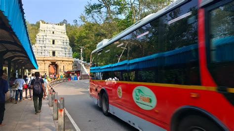 Tirumala To Tirupathi Electrical AC Bus Journey Ghat Road Amazing