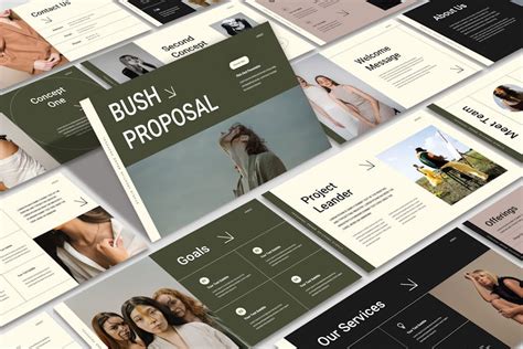 Bush Proposal Powerpoint Template Incl Minimaltemplate And Pastel