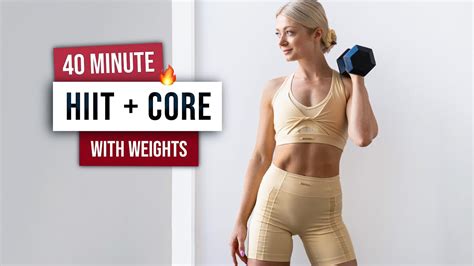 40 MIN KILLER HIIT CORE Workout With Weights Full Body And Abs At