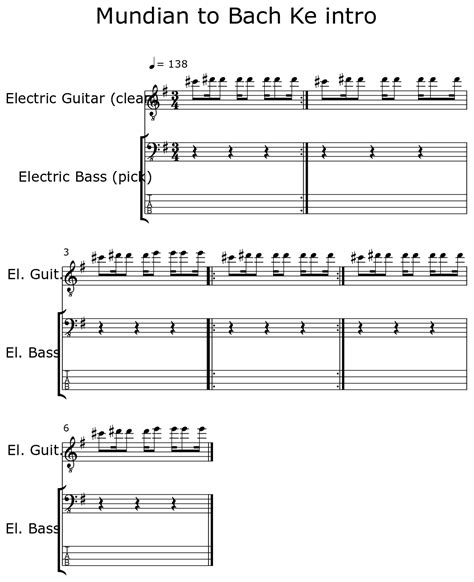 Mundian To Bach Ke Intro Sheet Music For Electric Guitar Electric